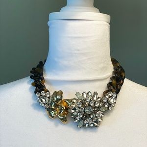 J.Crew Turtle Shell and Crystal Necklace